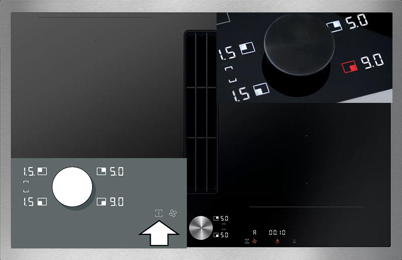 Bếp Từ Tích Hợp Hút Mùi Gaggenau CV282111