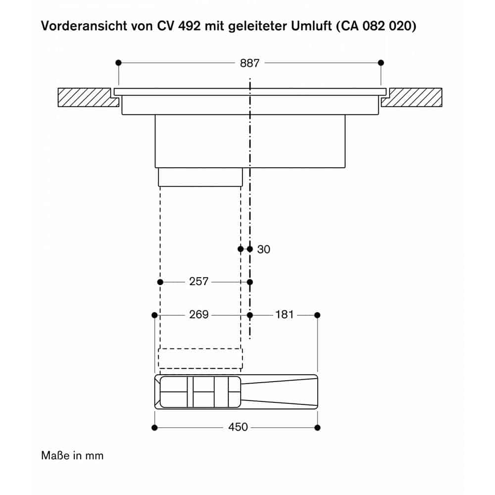 Gaggenau CV492100-9 Bếp Từ Tích Hợp Hút Mùi Gaggenau CV492100