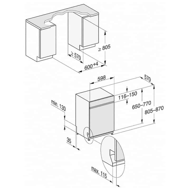 Máy Rửa Chén Miele G 7110 SCi AutoDos Bán Âm