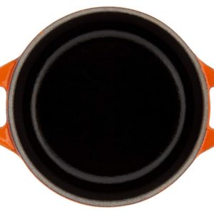 Nồi Gốm LeCreuset Mini Cocotte 10.6cm - 0,25L BK Flame 2 Nồi Gang Le Creuset Mini 10cm Orange