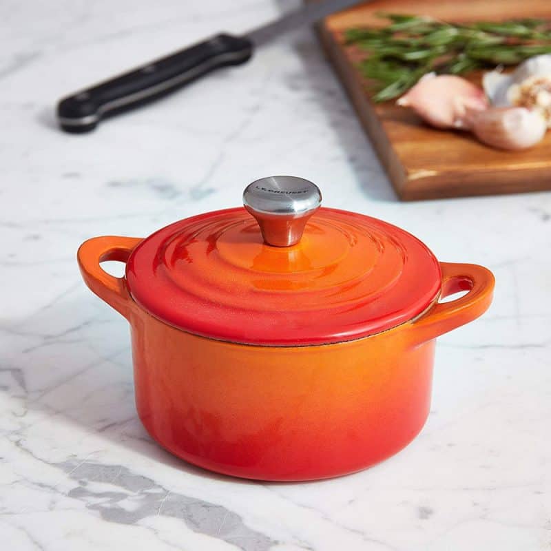 Nồi Gốm LeCreuset Mini Cocotte 10.6cm - 0,25L BK Flame 4 Nồi Gốm LeCreuset Mini Cocotte 10.6cm - 0,25L BK Flame