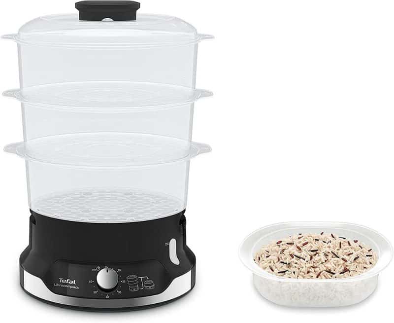 Nồi Hấp Điện Tefal Ultra Compact VC2048 3 Tầng 7 Nồi Hấp Điện Tefal Ultra Compact VC2048 3 Tầng