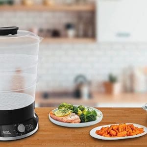 Nồi Hấp Điện Tefal Ultra Compact VC2048 3 Tầng 4 Nồi Hấp Điện Tefal Ultra Compact VC2048 3 Tầng