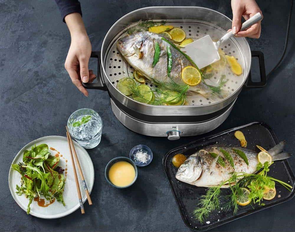 Noi-Lau-Hap-Dien-Da-Nang-WMF-LONO-5 Nồi Lẩu Hấp Wmf Lono Hot Pot & Steam 04.1554.0011