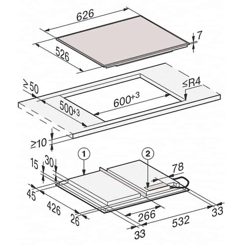 Bếp Từ Miele KM 7564 FR PowerFlex 2 Vùng Nấu Độc Lập 10 Bếp Từ Miele KM 7564 FR PowerFlex