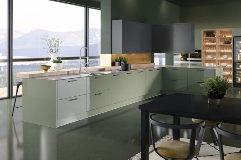 33 Thiết Kế Màu Xanh Lá Cây Tuyệt Đẹp Cho Căn Bếp Nhà Bạn 16 Thiết kế bếp xanh lá bắt mắt