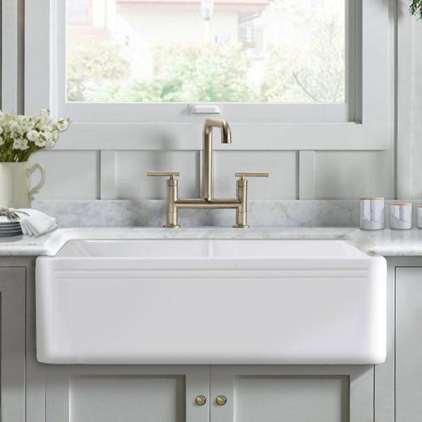 51 Phong Cách Bồn Rửa Cho Nhà Bếp Của Bạn 7 Bồn rửa farmhouse đôi có thể đảo ngược 33 inch