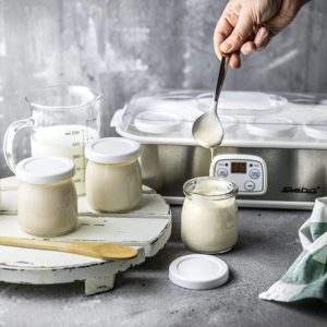 Bộ 8 Hũ Thuỷ Tinh Làm Sữa Chua Steba 180ml 99.43.00 2 Bộ 8 Hũ Thuỷ Tinh Làm Sữa Chua Steba 100ml 99.43.00