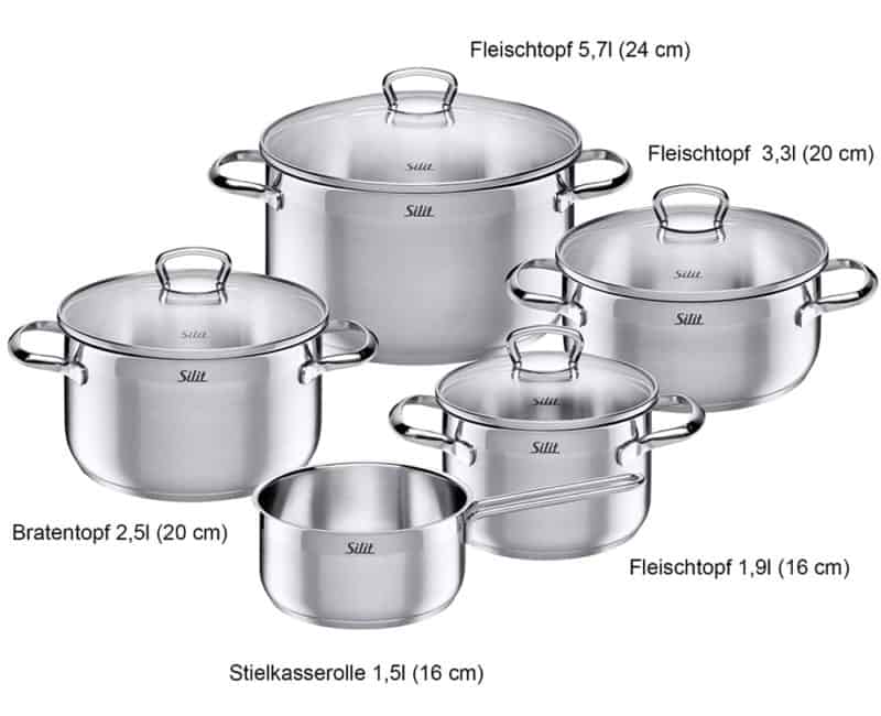 Bộ Nồi Silit Toskana Topfset 5 Món