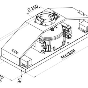 Máy Hút Mùi Quạt Caso LB Cabinet 01S