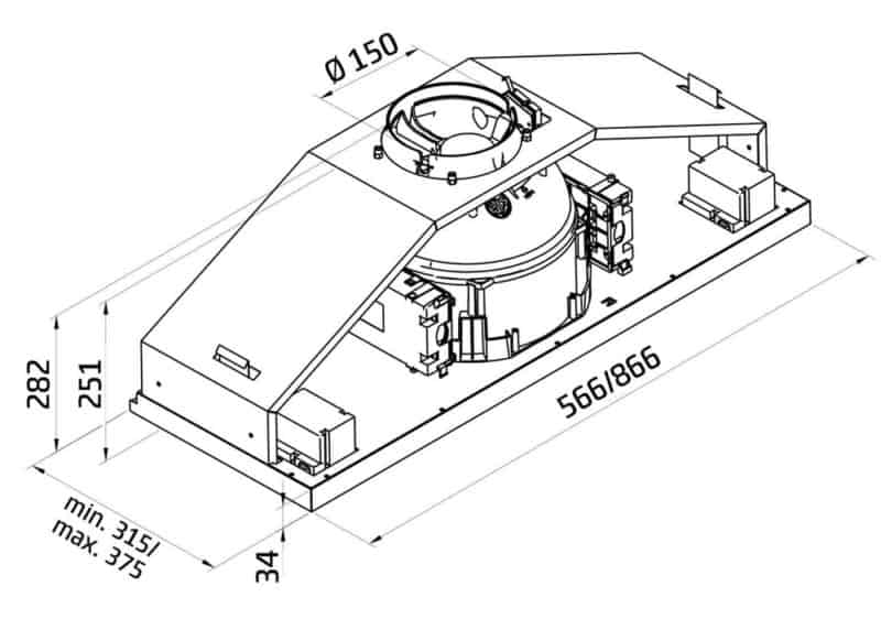 Máy Hút Mùi Quạt Caso LB Cabinet 01S