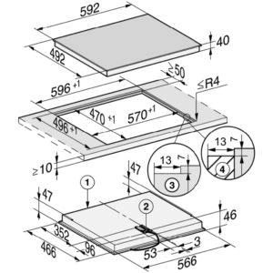 Bếp Hồng Ngoại Miele KM 6520 FL 4 Bếp Hồng Ngoại Miele KM 6520 FL