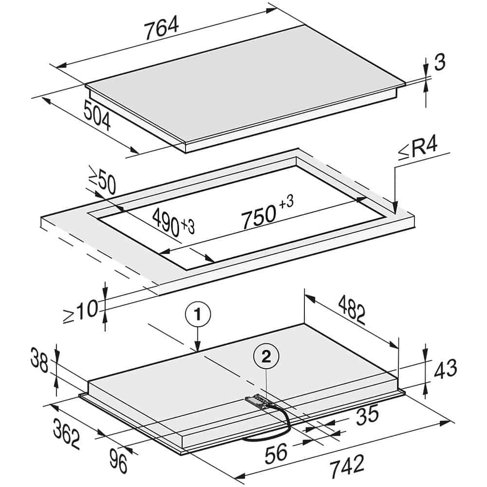 Miele KM 6522 FR-4 Bếp Hồng Ngoại Miele KM 6522 FR