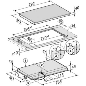 Bếp Hồng Ngoại Miele KM 6564 FL 3 Bếp Hồng Ngoại Miele KM 6564 FL