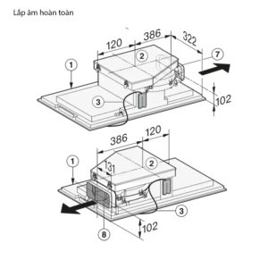 Bếp Từ Kết Hợp Hút Mùi Miele KMDA 7476 FL 9 Bếp Từ Kết Hợp Hút Mùi Miele KMDA 7476 FL