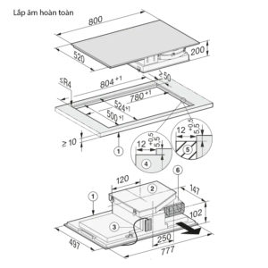 Bếp Từ Kết Hợp Hút Mùi Miele KMDA 7476 FL 8 Bếp Từ Kết Hợp Hút Mùi Miele KMDA 7476 FL