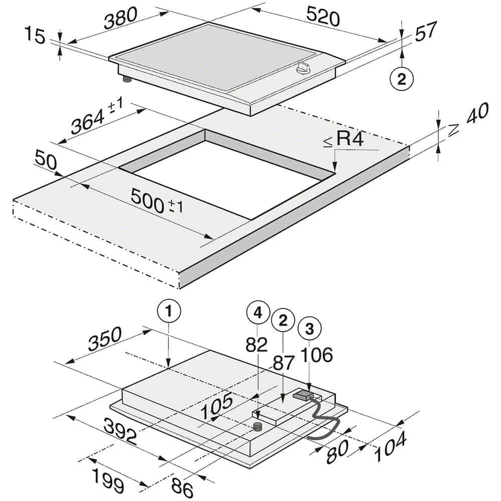 Miele ProLine CS 1021-1 G-5 Bếp Gas Miele ProLine CS 1021-1 G