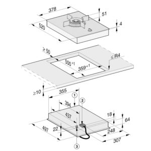 Bếp Gas Miele SmartLine CS 7101-1 FL 7 Bếp Gas Miele SmartLine CS 7101-1 FL