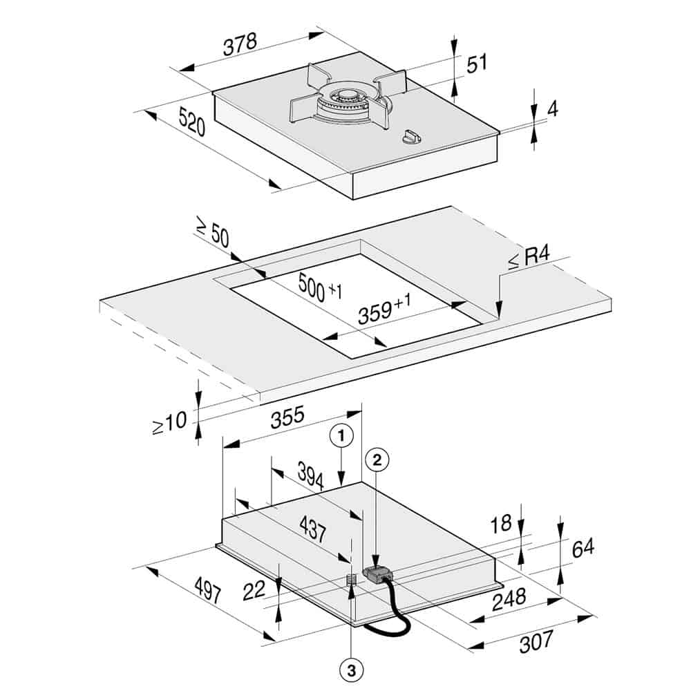Miele SmartLine CS 7101-1 FL-8 Bếp Gas Miele SmartLine CS 7101-1 FL