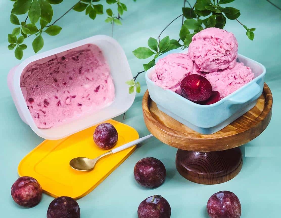Cách làm kem mận