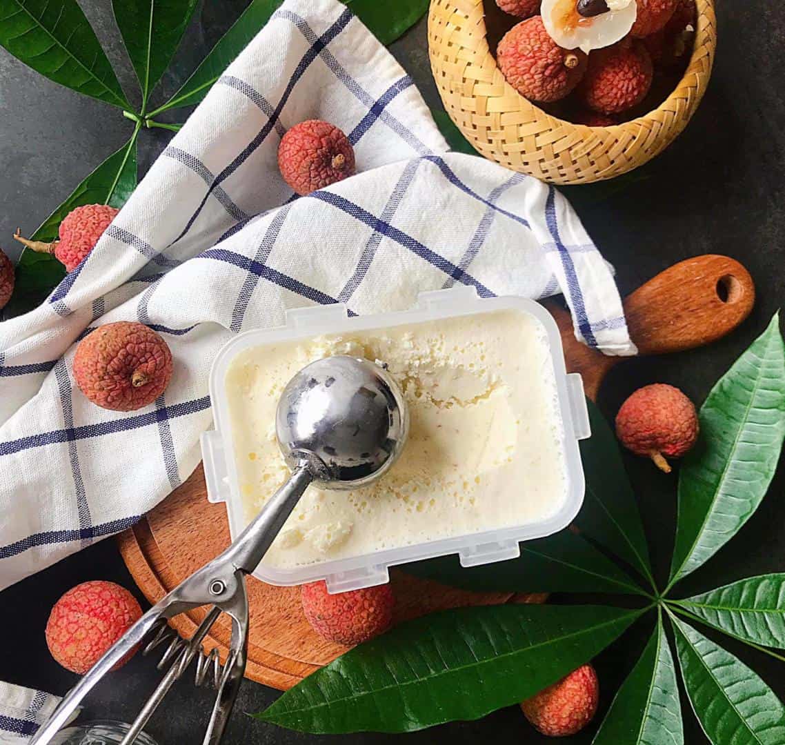 Cách làm kem vải