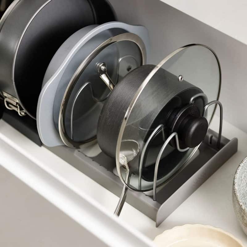 Giá Để Nắp Vung, Chảo Joseph Joseph 85167 DrawerStore Màu Xám Đen 8 Giá Để Nắp Vung, Chảo Joseph Joseph 85167 DrawerStore Màu Xám Đen