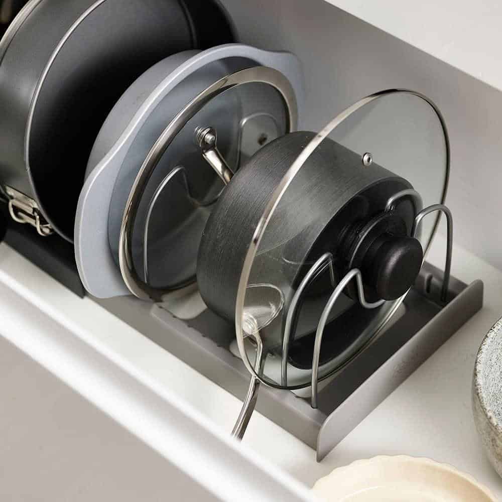 Joseph-Joseph-85167-4 Giá Để Nắp Vung, Chảo Joseph Joseph 85167 DrawerStore Màu Xám Đen