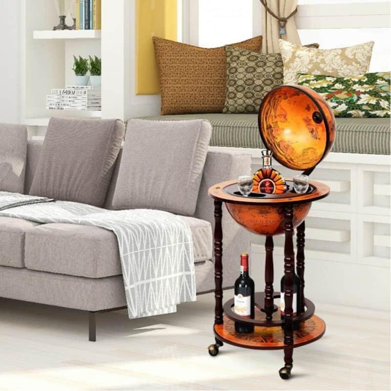 Xe Đẩy Rượu Costway Globus Bar HW47195 12 Xe Đẩy Rượu Costway Globus Bar HW47195