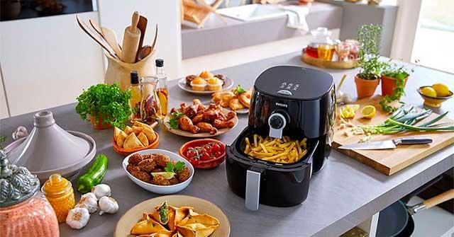 nấu món ăn với nồi chiên không dầu