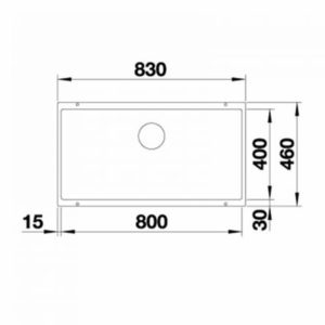 Chậu Rửa Đơn Blanco Subline 800U 526005 3 Chậu Rửa Đơn Blanco Subline 800U 526005