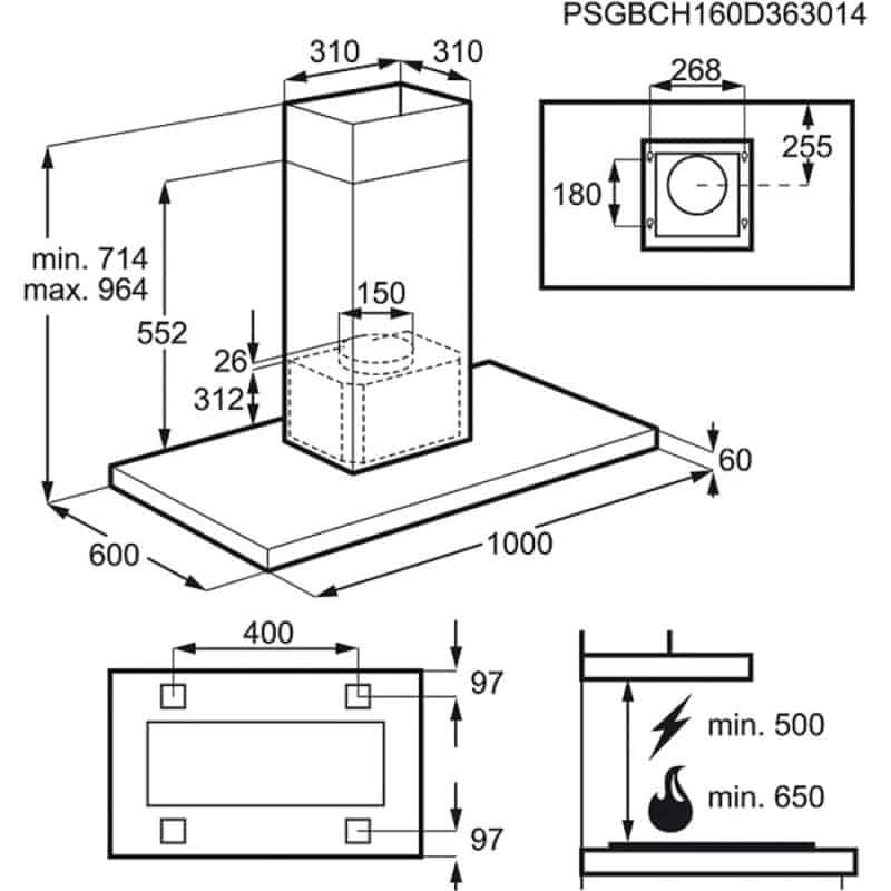 Máy Hút Mùi Đảo AEG DIB5160HM 100cm 12 Máy Hút Mùi Đảo AEG DIB5160HM 100cm