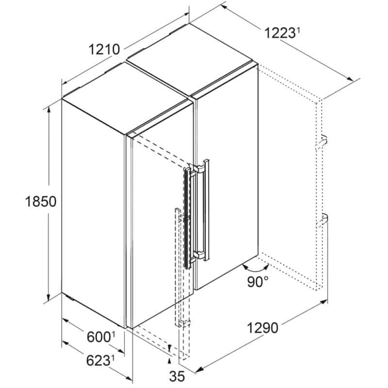Tủ lạnh Liebherr 634 L SBSef 7242 Comfort NoFrost 16 tủ lạnh Liebherr SBSef 7242