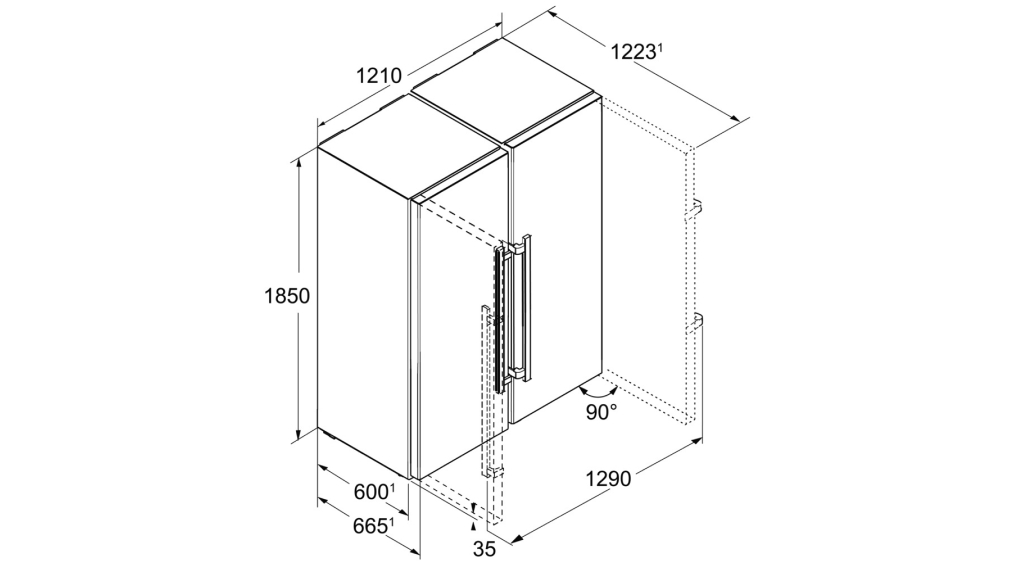 Tủ lạnh Liebherr 649 lít SBSes 8683 PremiumPlus BioFresh NoFrost - Thông số lắp đặt tu lanh liebherr sbses 8683 12 1 Gia Dụng Đức Đà Nẵng