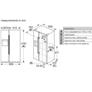 Tủ Lạnh Side By Side Siemens iQ500 KA93DVIFP