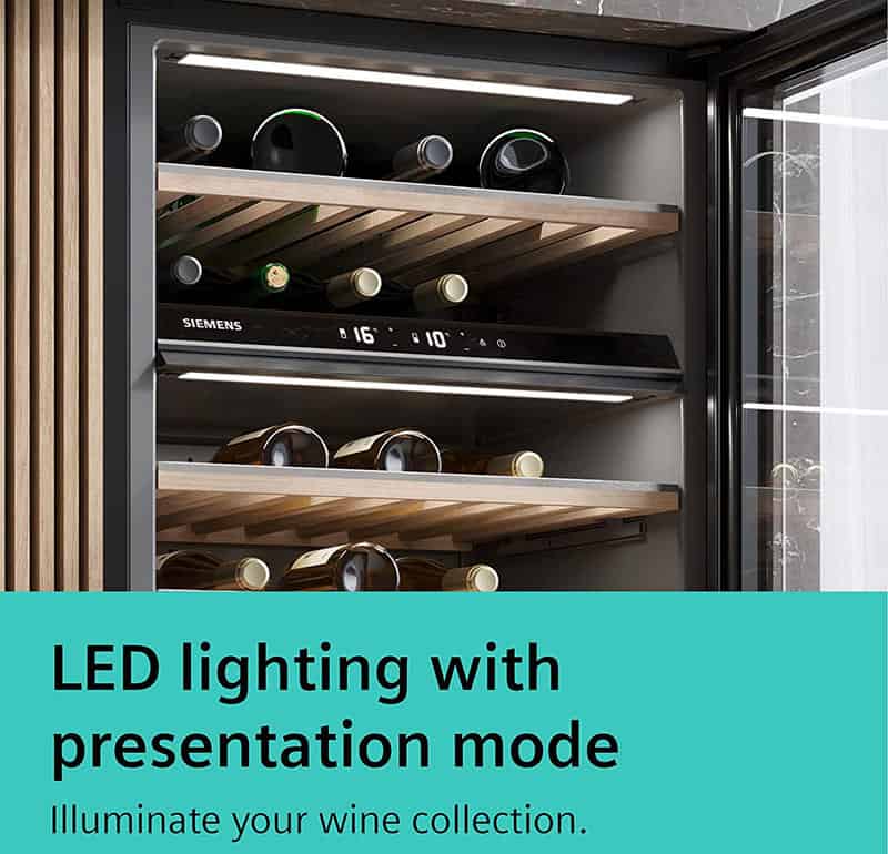 Tủ Bảo Quản Rượu Vang Siemens iQ500 KW16KATGAG - 44 Chai 8 Tủ Bảo Quản Rượu Siemens iQ500 KW16KATGAG