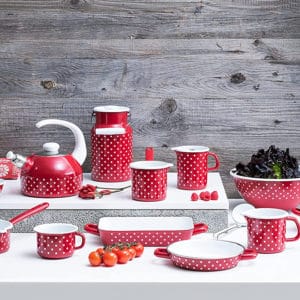 Bát Tô Riess Country Spot Red 14 - 16 - 18cm