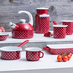 Tô trộn Riess Country Polka-dot Red 14 - 16 - 18cm 2 Bát Tô Riess Country Spot Red 14 - 16 - 18cm