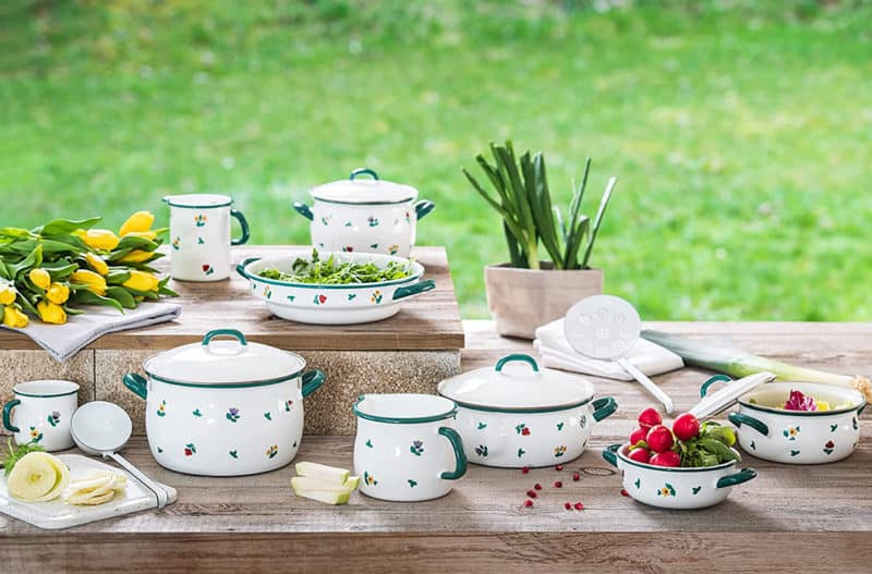 Nồi hầm Riess Country Gmundner Streublumen 16 - 18 - 20cm