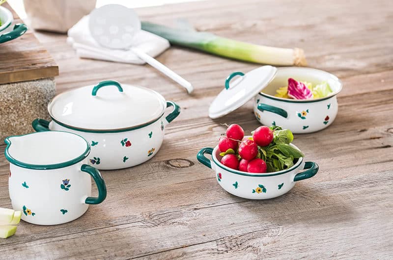 Nồi hầm Riess Country Gmundner Streublumen 16 - 18 - 20cm