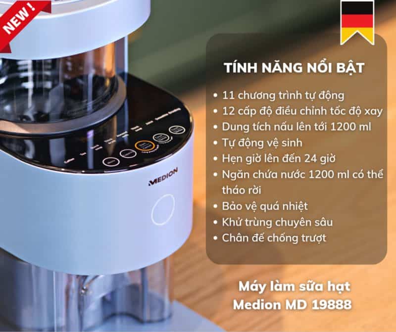Máy Xay Sữa Hạt Medion MD 19888