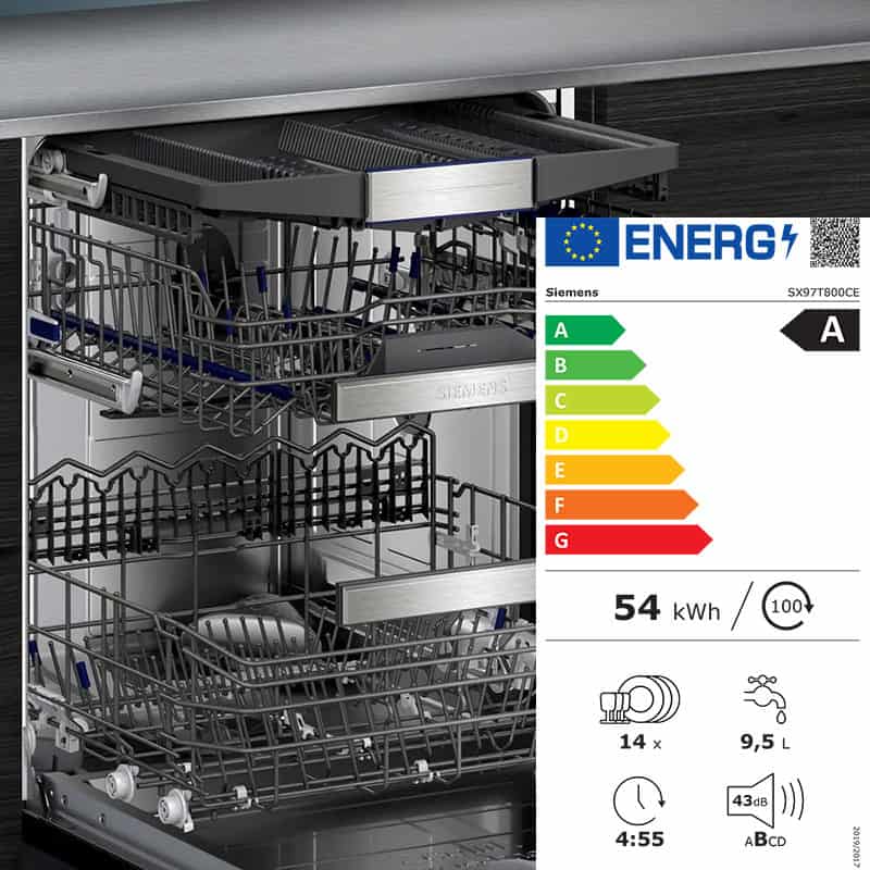 Máy Rửa Chén Âm Tủ Siemens iQ700 SX97T800CE XXL 14 Máy rửa chén Siemens iQ700 SX97T800CE