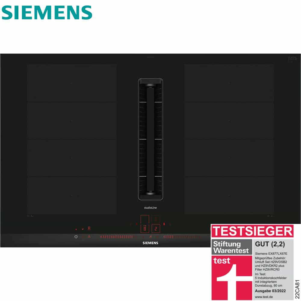 Siemens iQ700 EX877LX67E-1 Bếp Từ Kết Hợp Hút Mùi Siemens iQ700 EX877LX67E - 80CM
