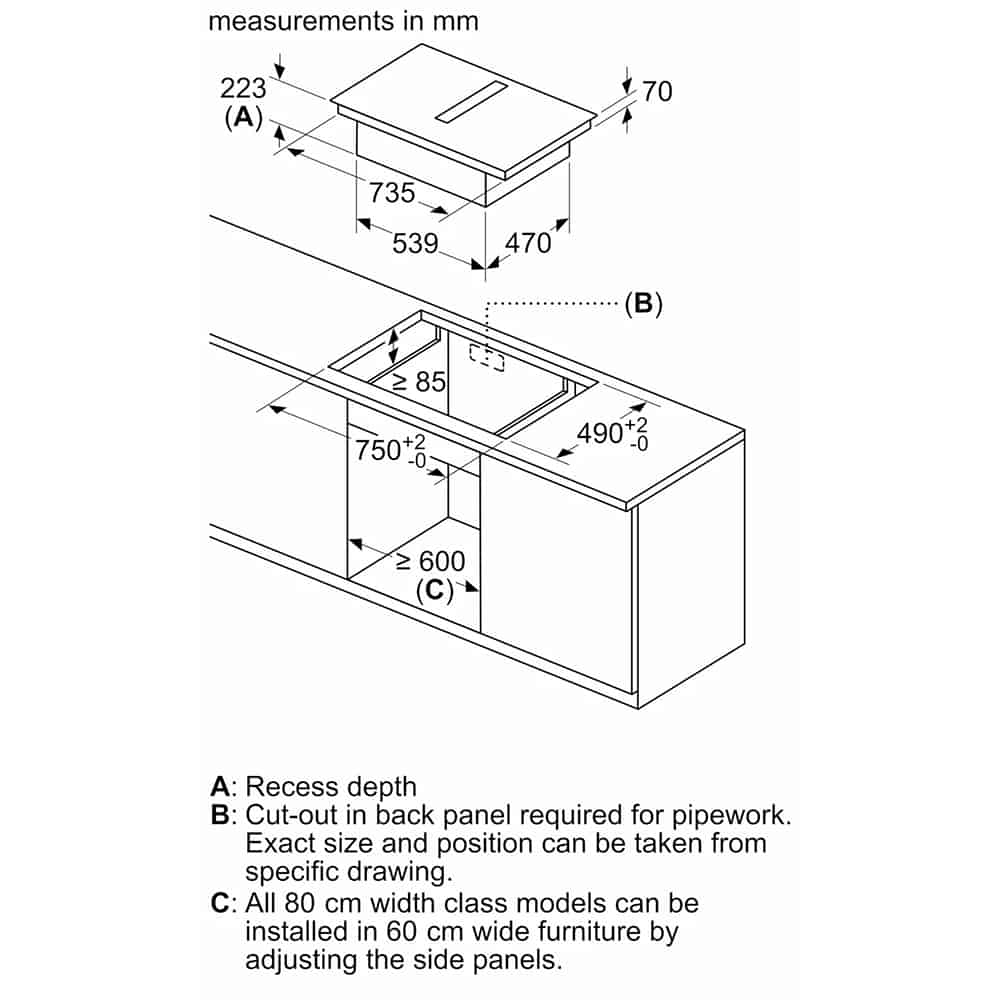 Siemens iQ700 EX877LX67E-17 Bếp Từ Kết Hợp Hút Mùi Siemens iQ700 EX877LX67E - 80CM