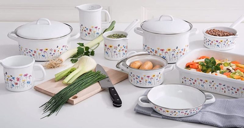 Nồi Hầm Thấp Riess Country Flora 14 - 22cm