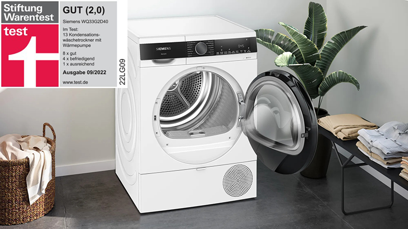 Máy Sấy Bơm Nhiệt Siemens iQ500 WQ33G2D40 8kg