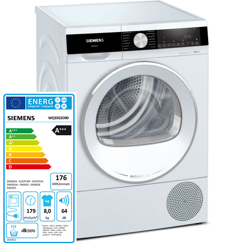 Máy Sấy Bơm Nhiệt Siemens iQ500 WQ35G2D90 8kg