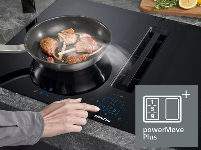 Bếp Từ Kết Hợp Hút Mùi Siemens iQ700 EX877LX68E - 80CM 24 Bếp Từ Kết Hợp Hút Mùi Siemens iQ700 EX877LX68E - 80CM