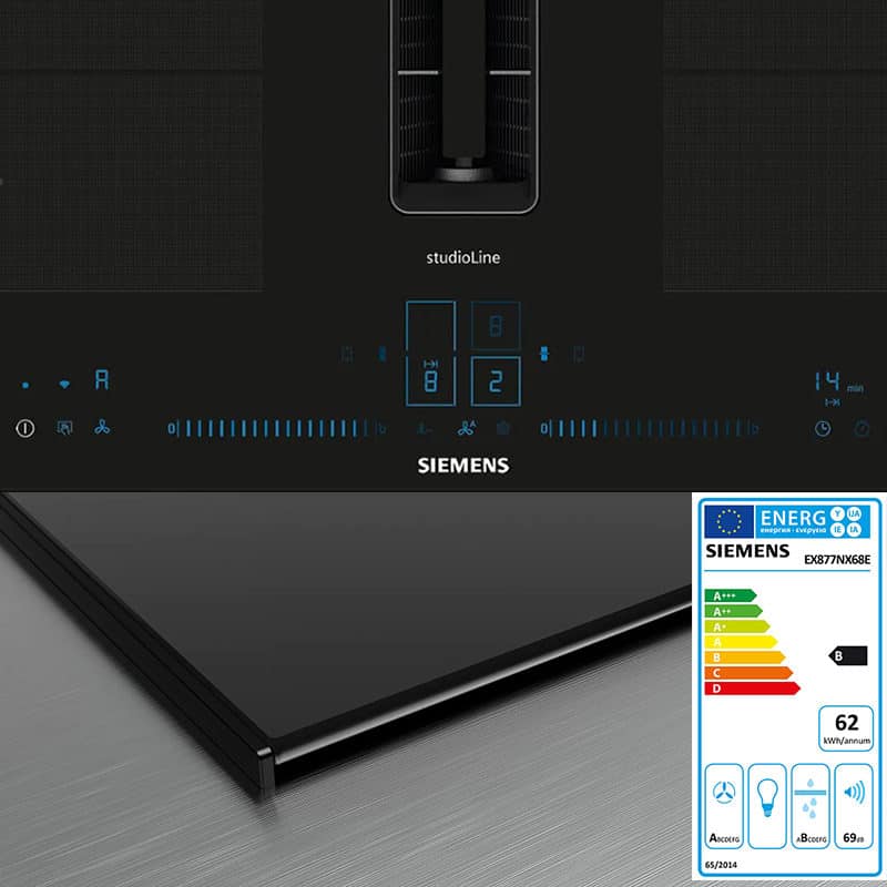Bếp Từ Kết Hợp Hút Mùi Siemens iQ700 EX877LX68E - 80CM 30 Bếp Từ Kết Hợp Hút Mùi Siemens iQ700 EX877LX68E - 80CM