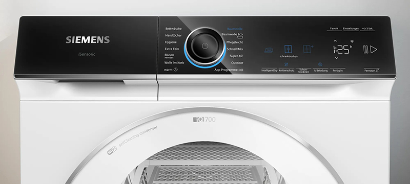 Máy Sấy Bơm Nhiệt Siemens iQ700 WQ45B2B90 9kg - extraKlasse