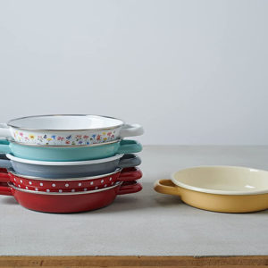 Chảo tráng men Riess 0293-006 Classic Pastel Yellow 2 Chảo Chiên Trứng Riess Classic 0293-006 18cm Pastel Yellow